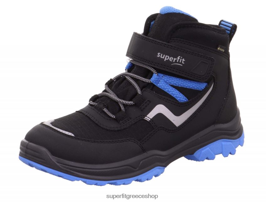 Superfit νήπια Jupiter - μποτάκι με κούμπωμα velcro V286D904 μπότες μαύρο/γαλάζιο