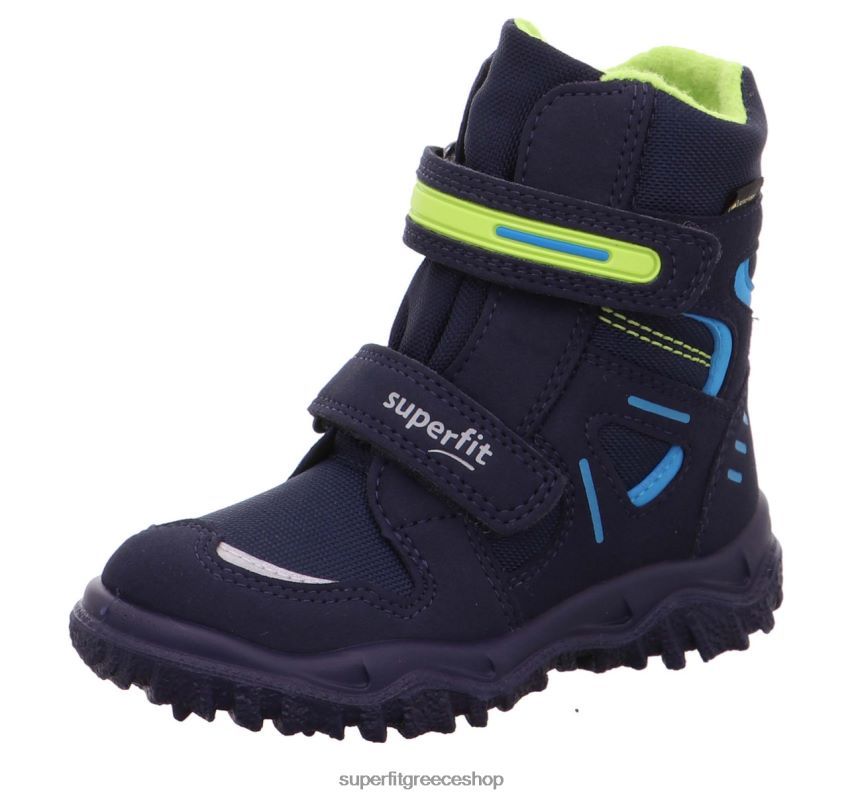 Superfit νήπια husky - μποτάκι με κούμπωμα velcro V286D699 μπότες μπλε πράσινο