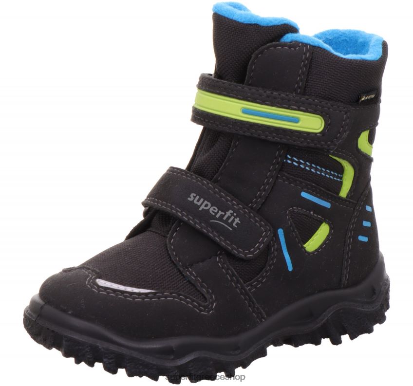 Superfit νήπια husky - μποτάκι με κούμπωμα velcro V286D723 μπότες Μαύρο μπλε