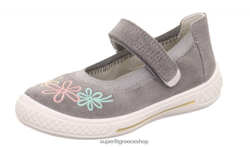 Superfit νήπια tensy - μπαλαρίνα με κούμπωμα velcro V286D608 μπαλαρίνες ανοιχτό γκρι