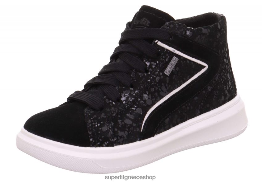 Superfit νήπια cosmo - sneakers ψηλά με φερμουάρ V286D842 ψηλά αθλητικά παπούτσια μαύρος