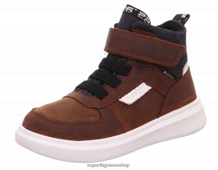Superfit νήπια cosmo - sneakers ψηλά με κούμπωμα velcro V286D855 ψηλά αθλητικά παπούτσια καφέ