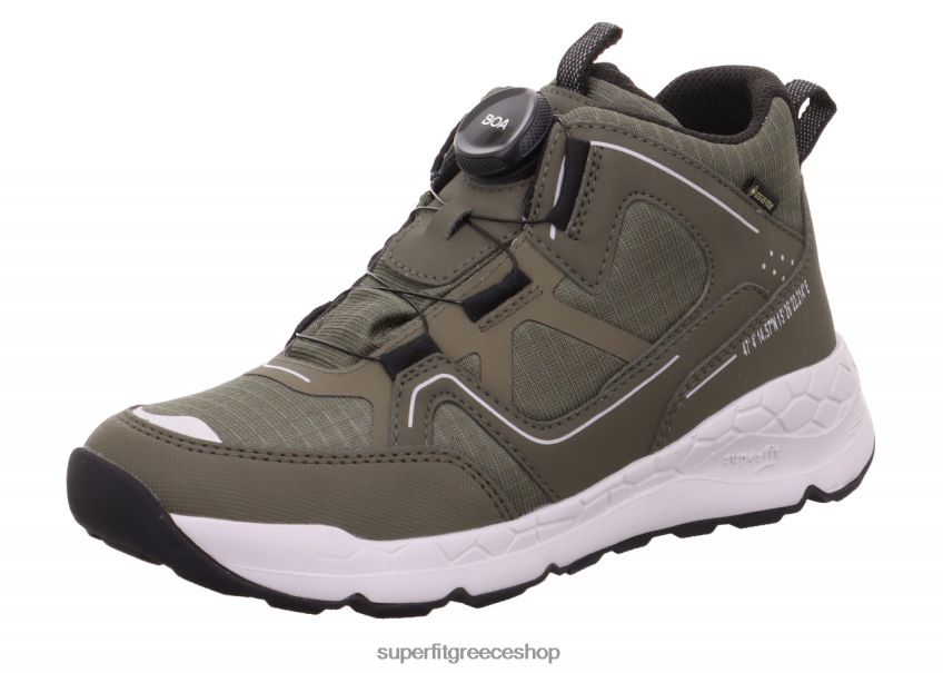 Superfit νήπια δωρεάν βόλτα - sneakers ψηλά με σύστημα boa fit V286D909 ψηλά αθλητικά παπούτσια πράσινο/μαύρο
