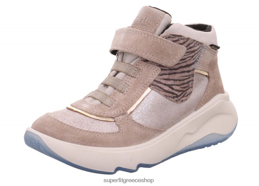 Superfit νήπια μελωδία - sneakers ψηλά με κούμπωμα velcro V286D851 ψηλά αθλητικά παπούτσια μπεζ