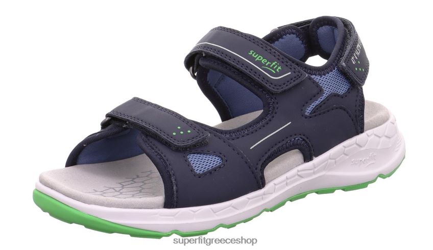 Superfit νήπια criss cross - πέδιλο με velcro κούμπωμα V286D682 σανδάλια μπλε πράσινο