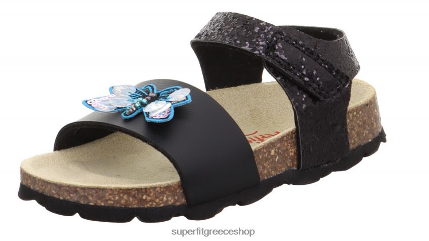Superfit νήπια fussbettpantoffel - σανδάλι με κούμπωμα velcro V286D551 σανδάλια μαύρος