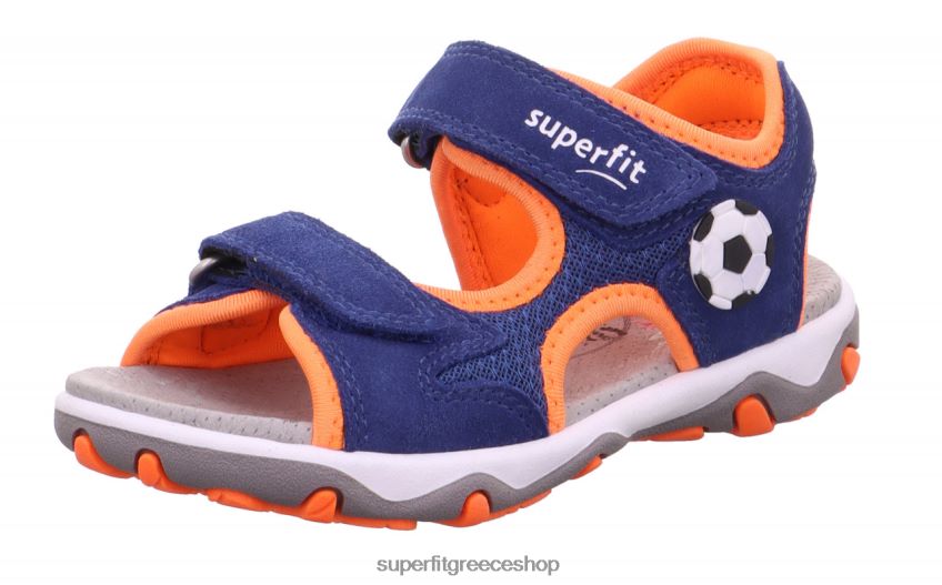 Superfit νήπια mike 3.0 - σανδάλι με κούμπωμα velcro V286D661 σανδάλια μπλε/πορτοκαλί