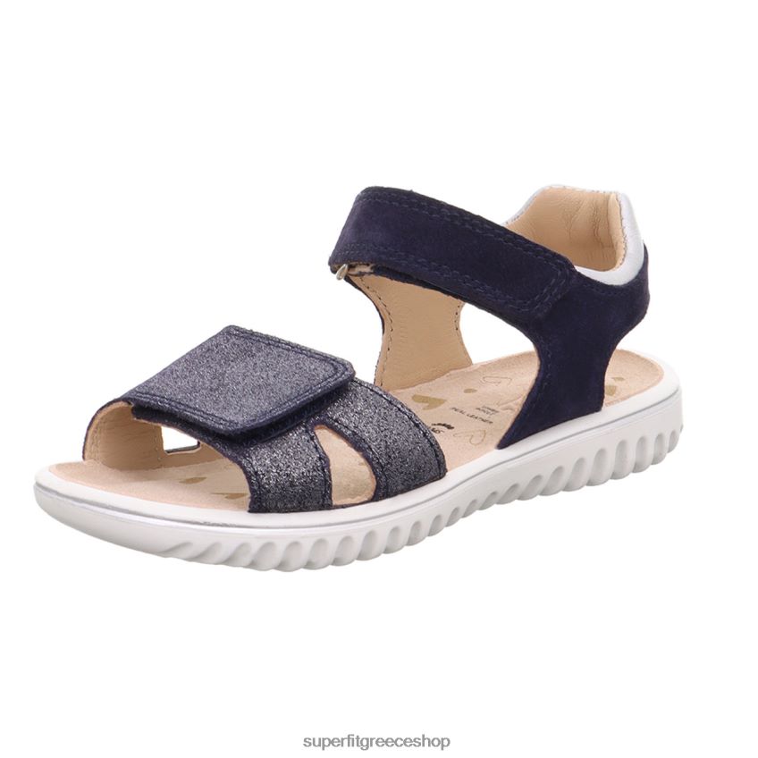 Superfit νήπια sparkle - πέδιλο με velcro κούμπωμα V286D620 σανδάλια μπλε
