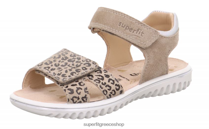 Superfit νήπια sparkle - πέδιλο με velcro κούμπωμα V286D642 σανδάλια μπεζ