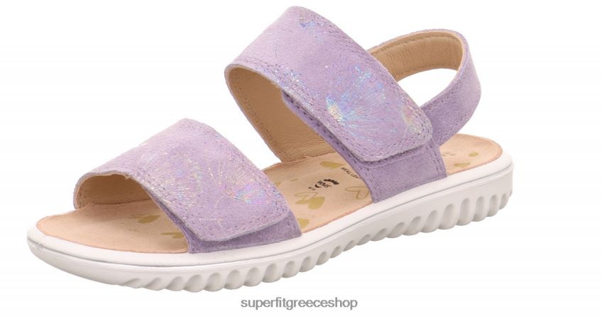 Superfit νήπια sparkle - πέδιλο με velcro κούμπωμα V286D645 σανδάλια μωβ