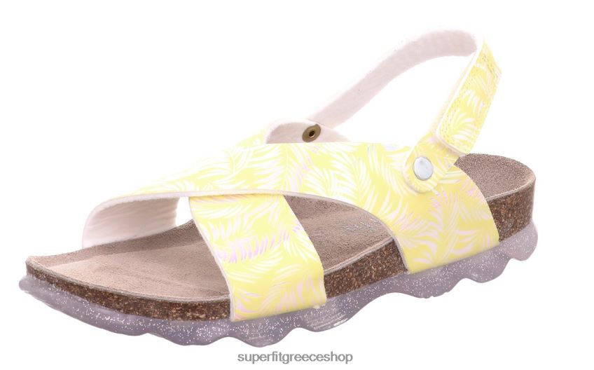 Superfit νήπια ζελέ - σανδάλι με κούμπωμα velcro V286D604 σανδάλια κίτρινο/ασημί