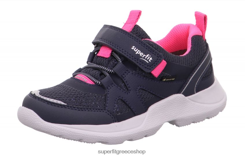 Superfit παιδιά & έφηβοι rush - sneakers χαμηλά με κούμπωμα velcro V286D518 αθλητικά μπλε/ροζ