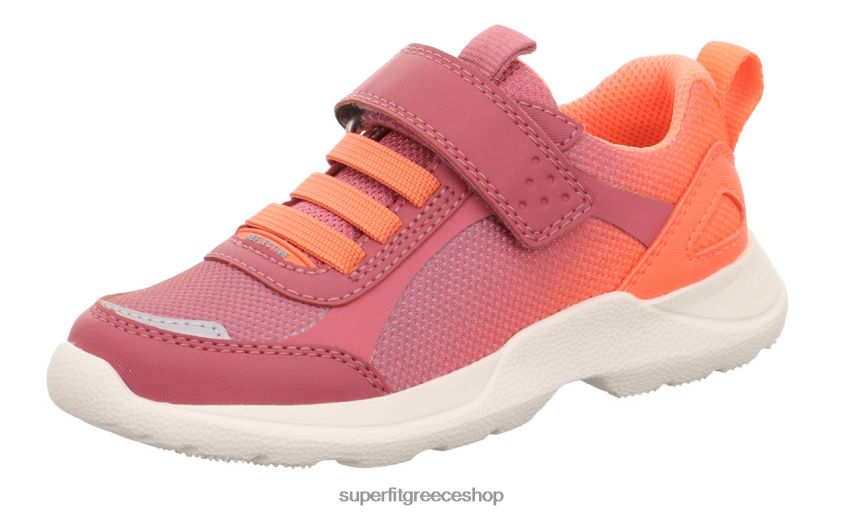 Superfit παιδιά & έφηβοι rush - sneakers χαμηλά με κούμπωμα velcro V286D521 αθλητικά ροζ/πορτοκαλί
