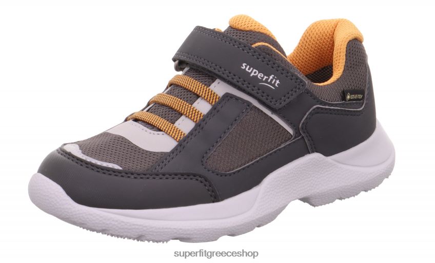 Superfit παιδιά & έφηβοι rush - sneakers χαμηλά με κούμπωμα velcro V286D527 αθλητικά γκρι/πορτοκαλί