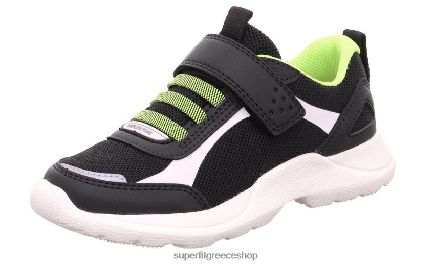 Superfit παιδιά & έφηβοι rush - sneakers χαμηλά με κούμπωμα velcro V286D528 αθλητικά μαύρο/κίτρινο