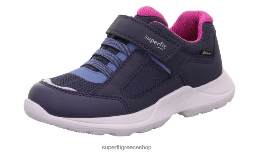 Superfit παιδιά & έφηβοι rush - sneakers χαμηλά με κούμπωμα velcro V286D537 αθλητικά μπλε/ροζ
