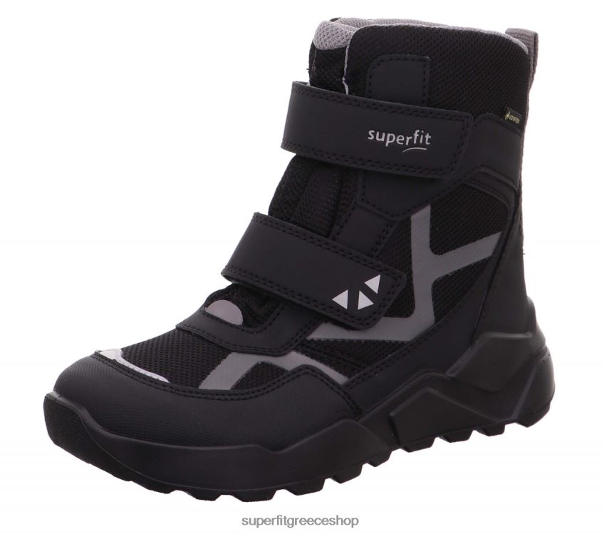 Superfit παιδιά & έφηβοι ρόκα - μποτάκι με κούμπωμα velcro V286D933 μπότες μαύρο/ανοιχτό γκρι